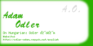 adam odler business card